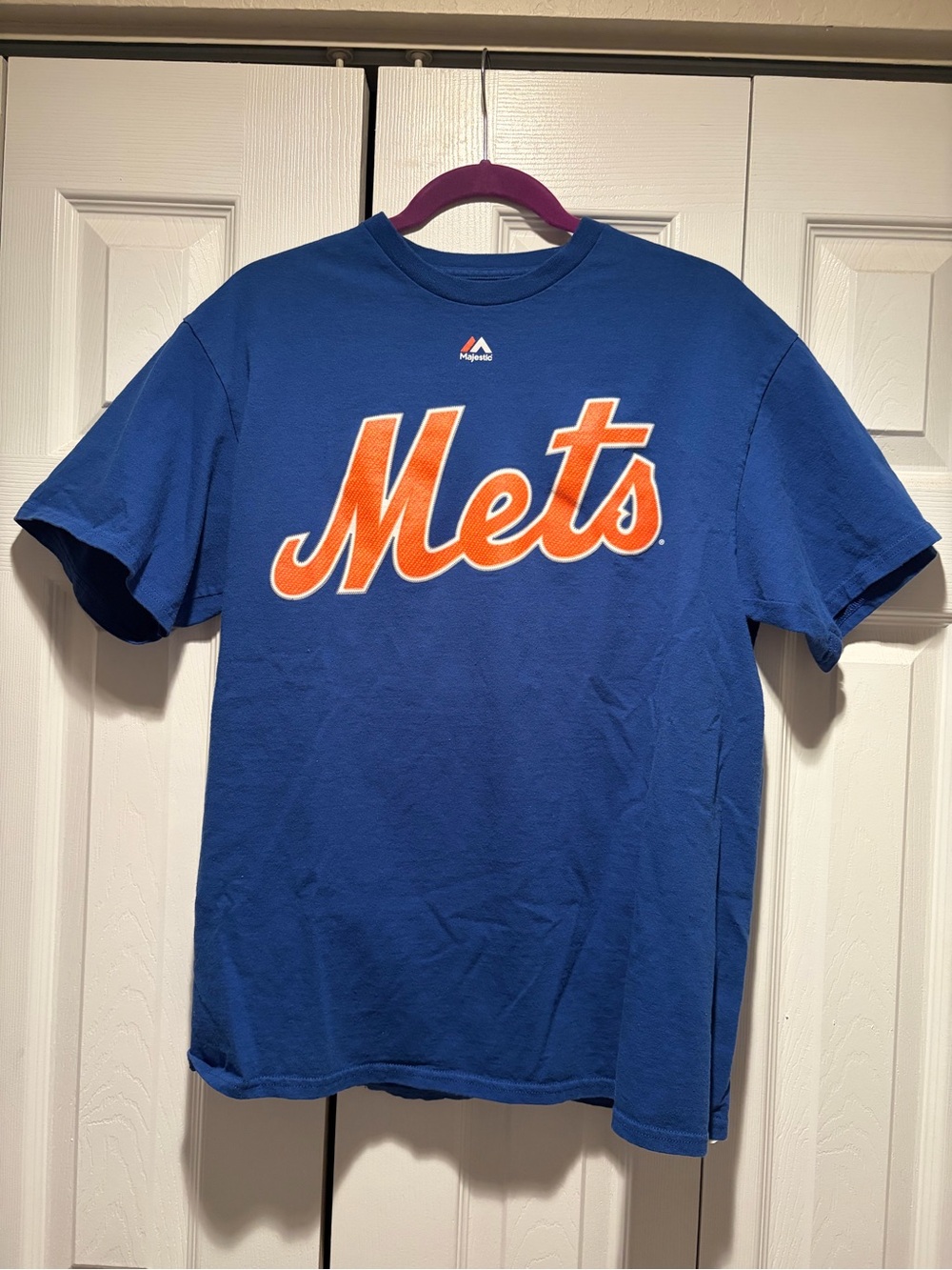 Majestic Blue Mets Jacob deGrom T-shirt L